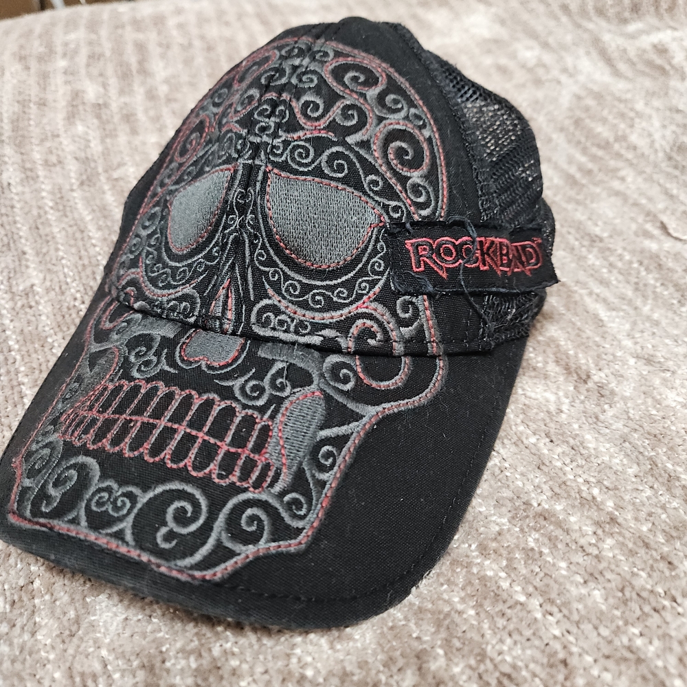Rock Band Black Skull Cap